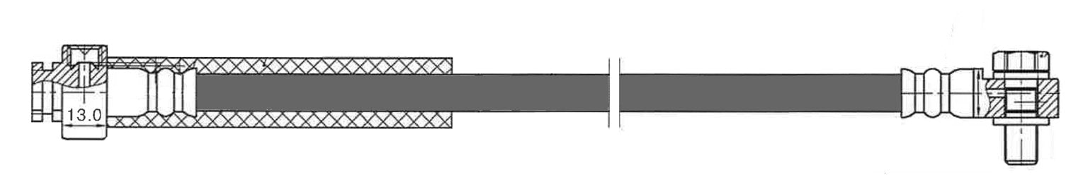 Centric Parts Brake Hose top view frsport 150.65223