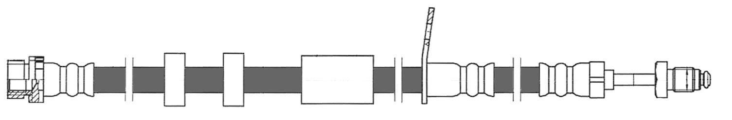 Centric Parts Brake Hose top view frsport 150.65231