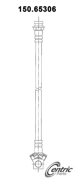Centric Parts Brake Hose top view frsport 150.65306