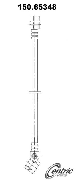 Centric Parts Brake Hose top view frsport 150.65348