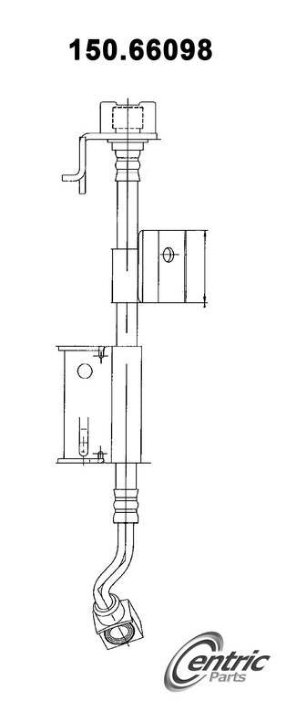 centric parts brake hose frsport 150.66098