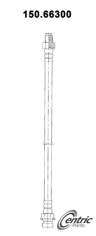 Centric Parts Brake Hose top view frsport 150.66300