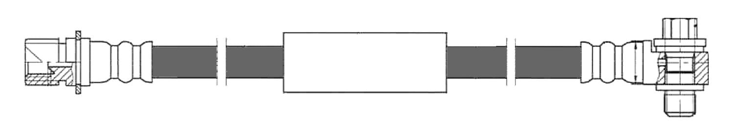 Centric Parts Brake Hose top view frsport 150.66412