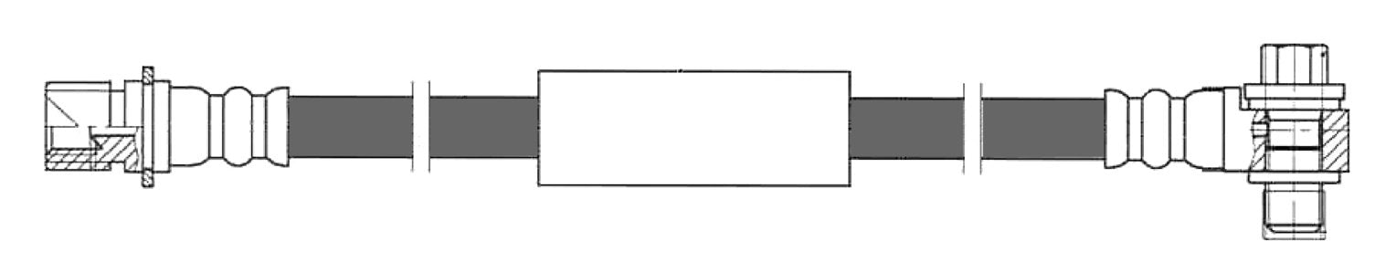 Centric Parts Brake Hose top view frsport 150.66413