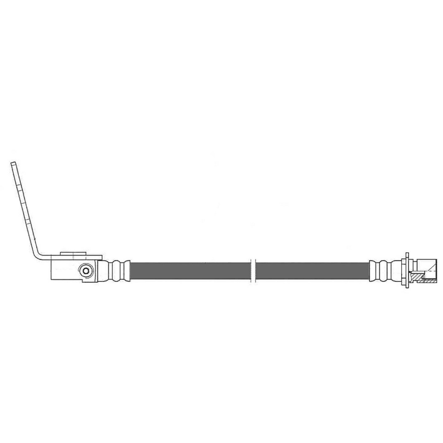 Centric Parts Brake Hose top view frsport 150.66417