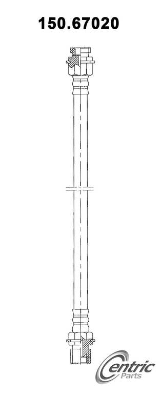 Centric Parts Brake Hose top view frsport 150.67020