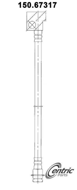 Centric Parts Brake Hose top view frsport 150.67317