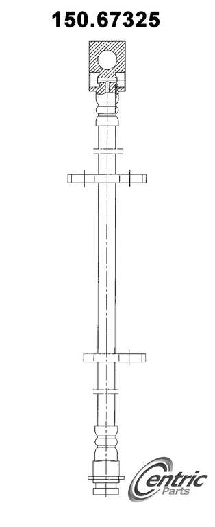 Centric Parts Brake Hose top view frsport 150.67325