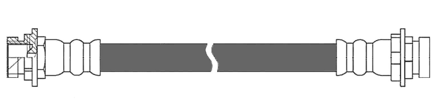 Centric Parts Brake Hose top view frsport 150.69308