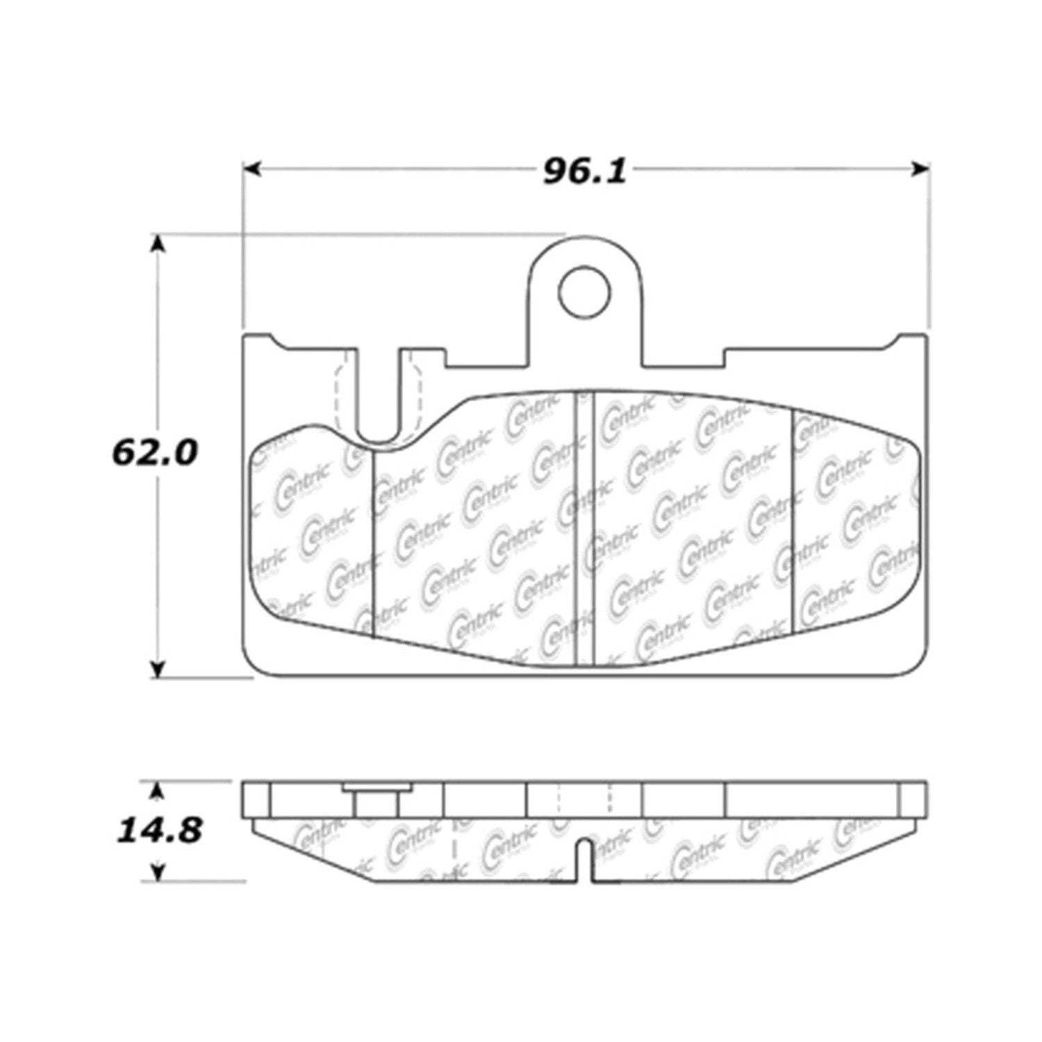 centric parts premium ceramic brake pads with shims and hardware frsport 301.08710