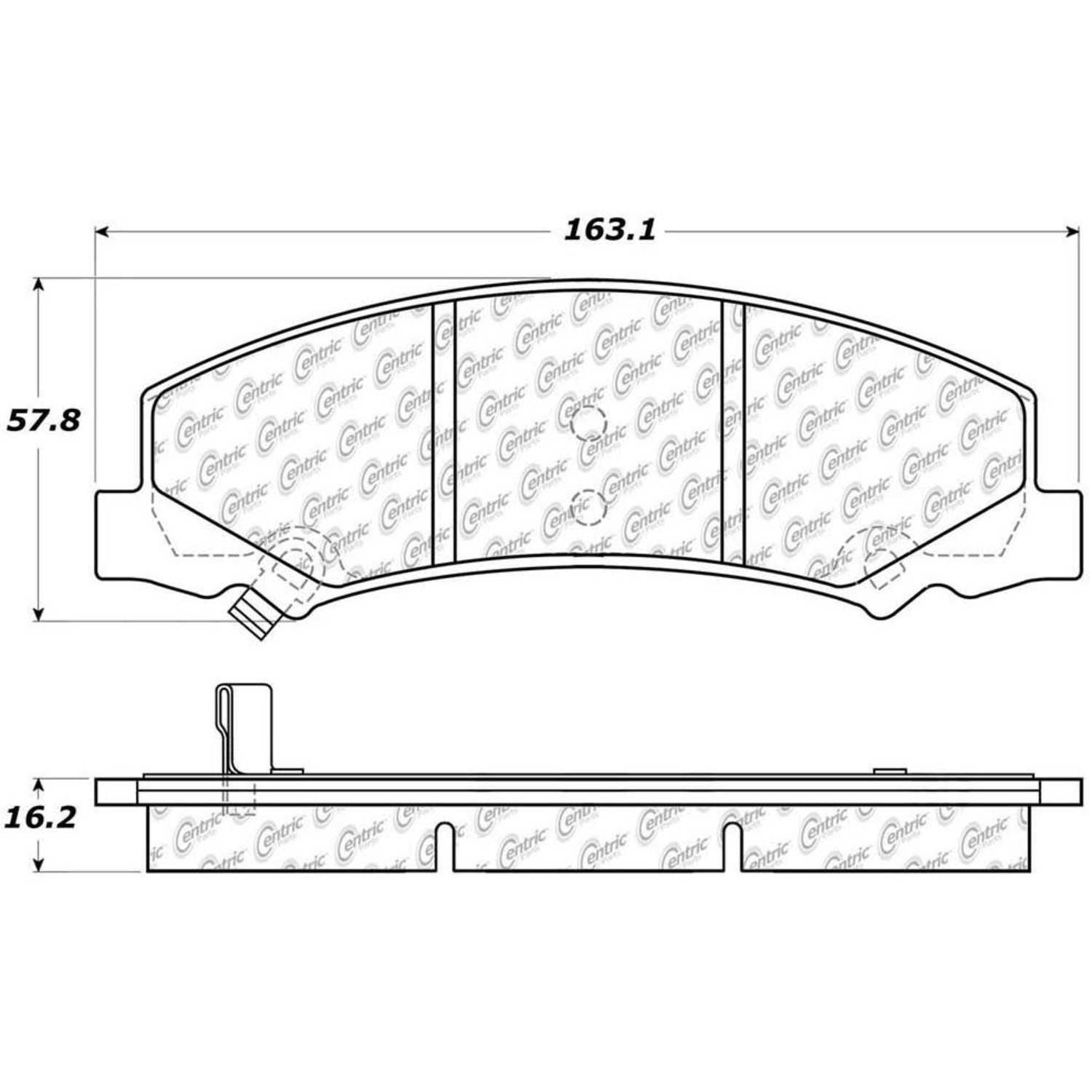 centric parts premium ceramic brake pads with shims and hardware frsport 301.11590