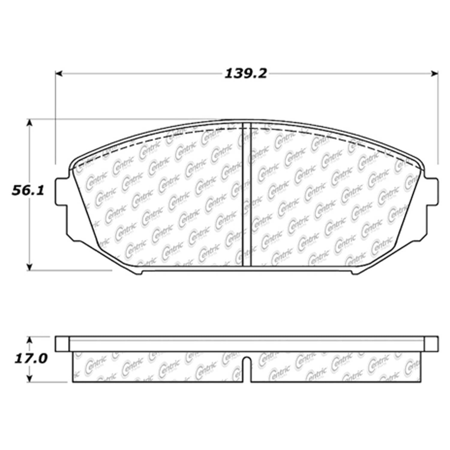 centric parts fleet performance brake pads with hardware frsport 306.07930