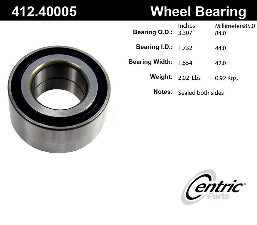 C-Tek Standard Double Row Wheel Bearing top view frsport 412.40005E