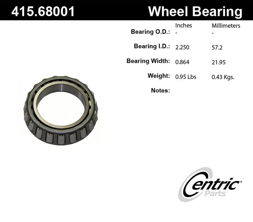 centric parts premium bearing cone frsport 415.68001