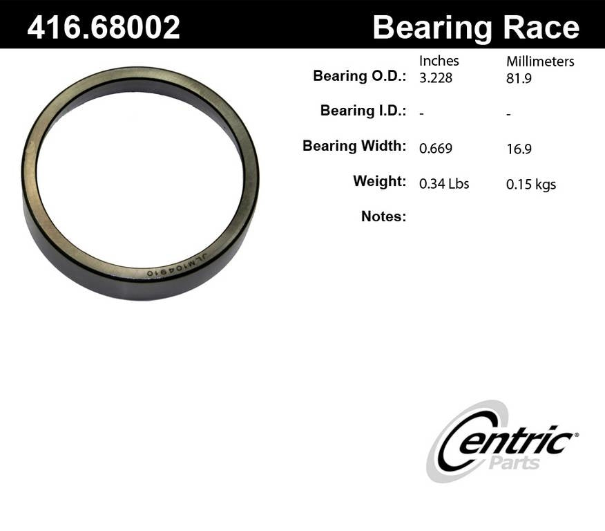 Centric Parts Premium Bearing Race top view frsport 416.68002