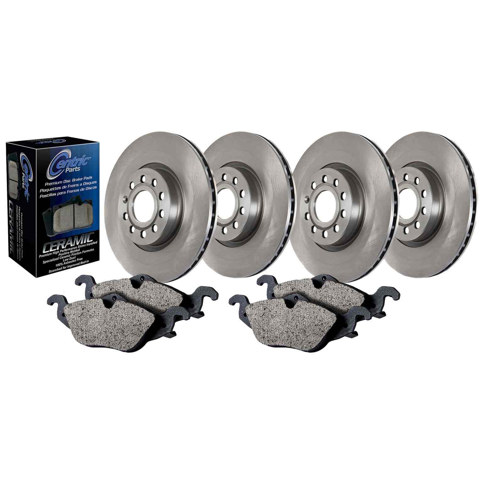 Centric Parts OE Grade Brake Kit 4-Wheel top view frsport 905.44081