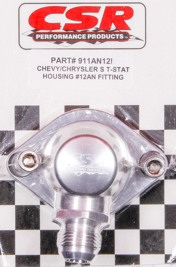 CSR Performance Chevy Swivel Thermostat Housing - Clear CSI911AN12C