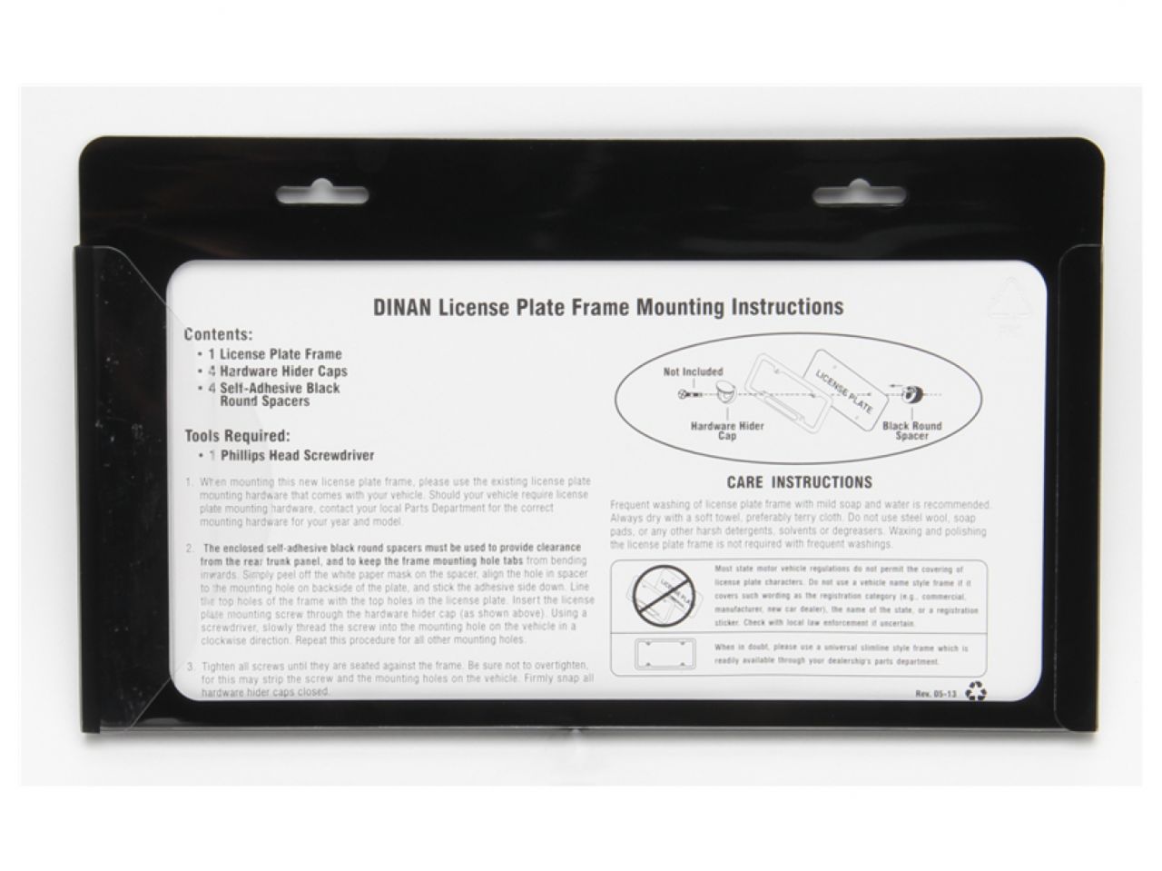 Dinan License Plate Frame - Black