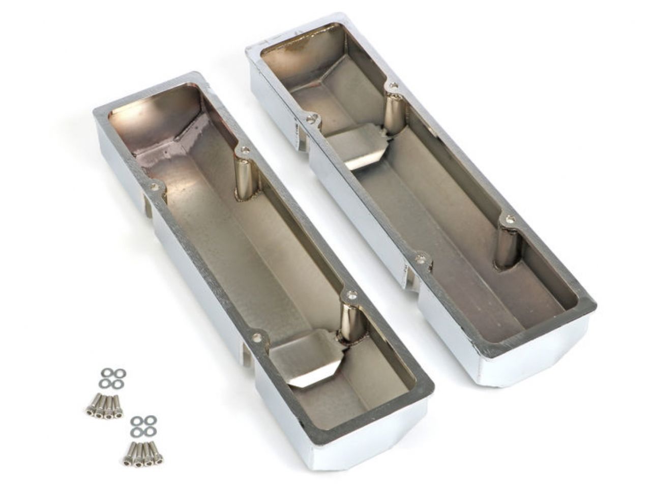 Hamburger's Performance Fabricated Aluminum Valve Cover Chrome SBC
