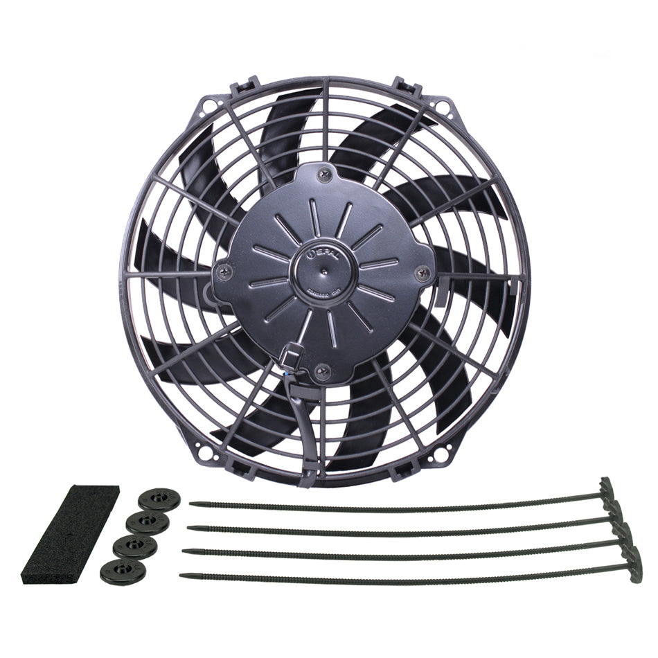 Derale HO Extreme 9in Curved Bl ade Puller Elec Fan DER16109
