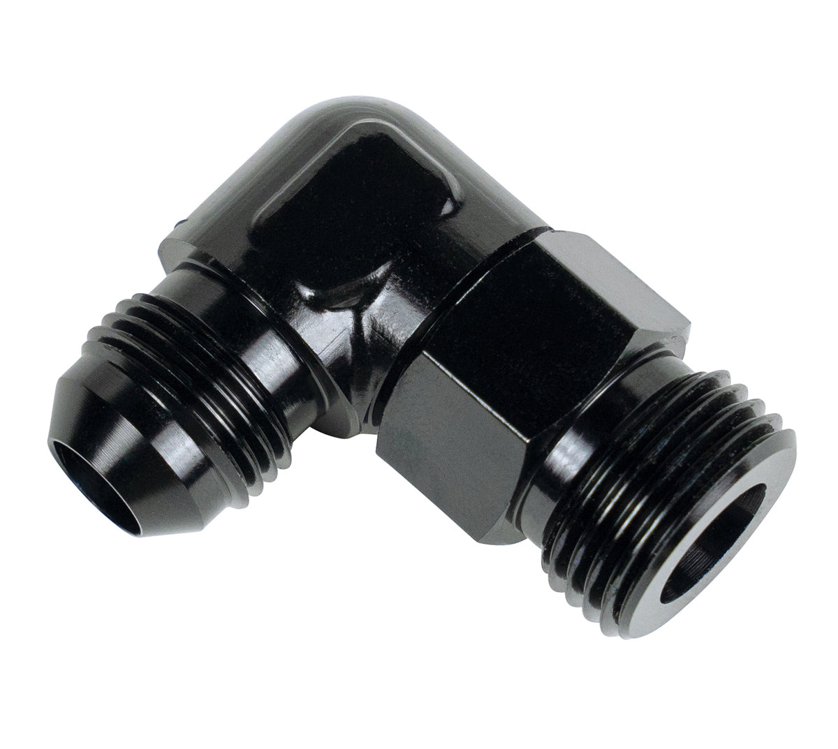 Derale Fitting 90 Degree 7/8-14 to -8AN Male DER59508