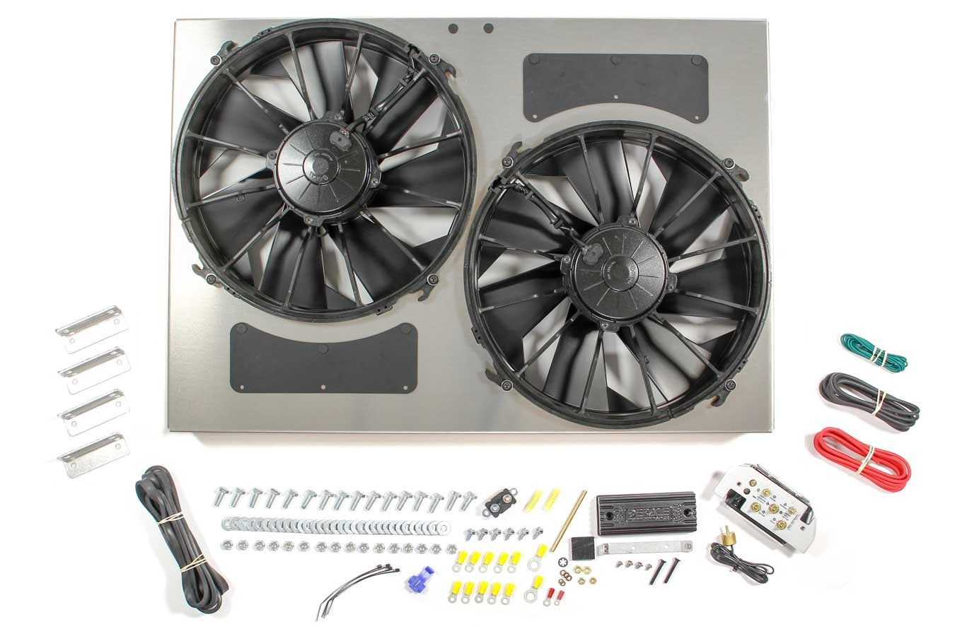 Derale PWM Dual RAD Fan/ Aluminum Shroud Assembly DER66842