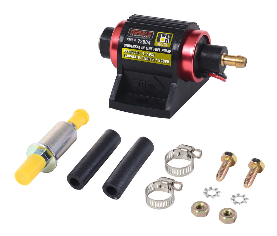 Derale HP In-Line Fuel Pump-130 LPH DER72004