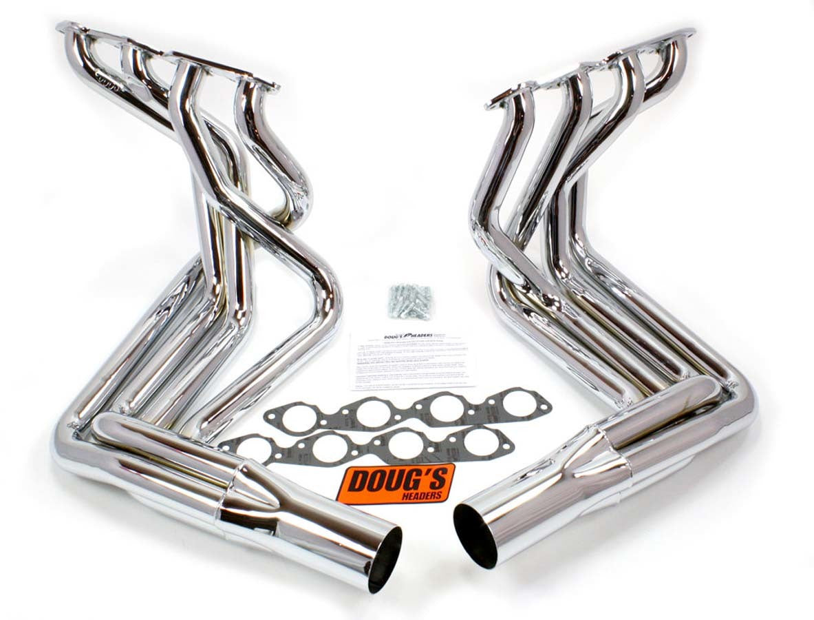 Dougs Headers BBC Side Mount Headers - Chrome - 63-82 Vette DGHD381-C