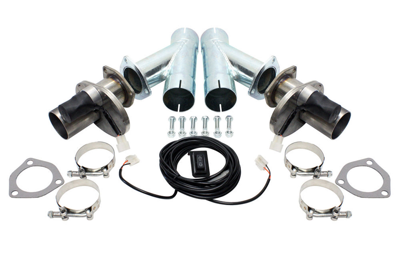 Dougs Headers 2.5in Exhaust Cutout Kit Electric (pair) DGHDEC250AK