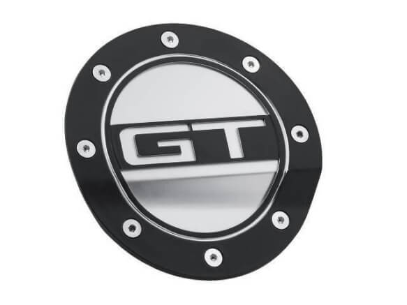 Drake Automotive Group Fuel Door GT Blk/Silver 15- Mustang DRAFR3Z-6640526-GB