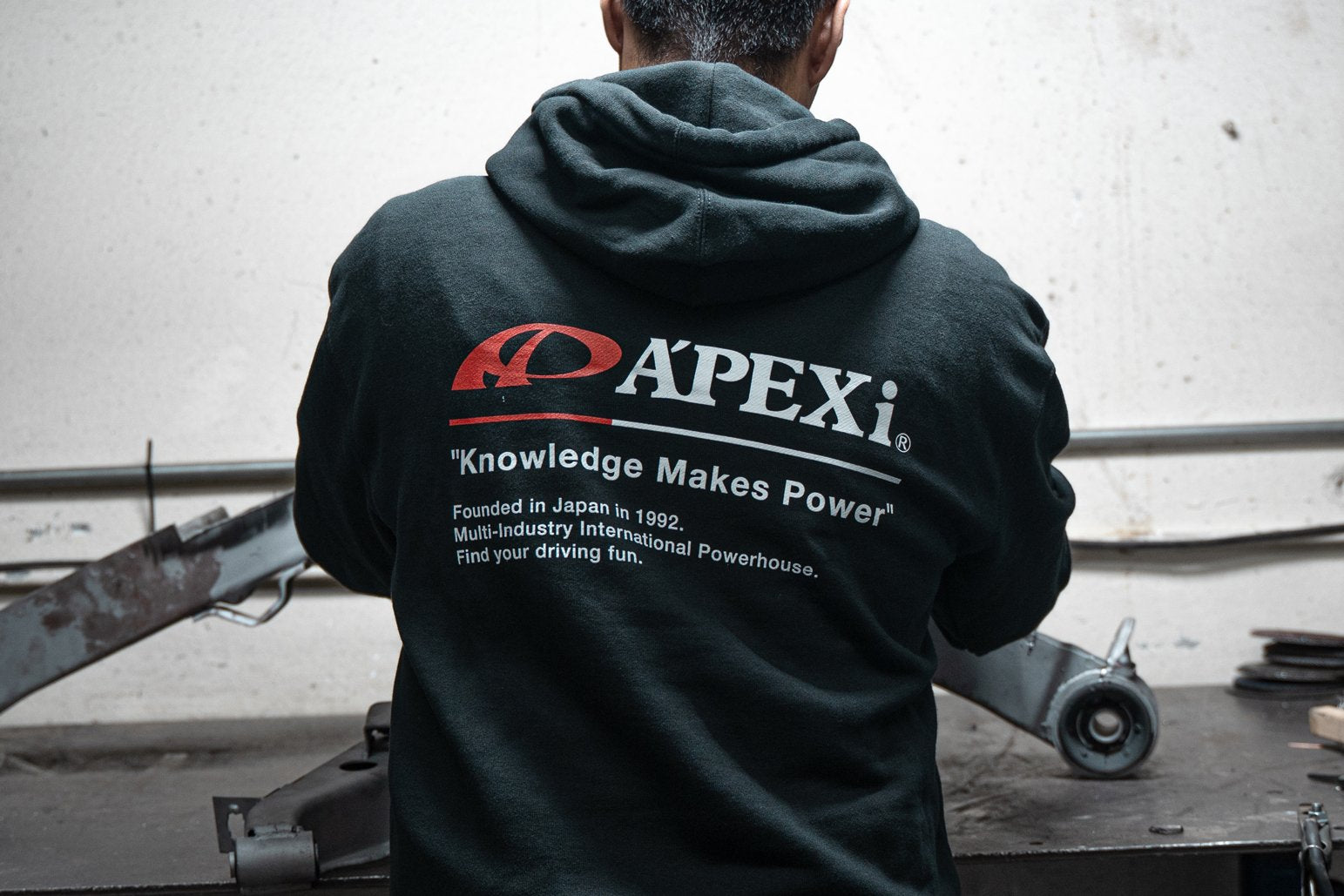 Apexi A'PEXi Hoodie - Classic Knowledge Makes Power - Black