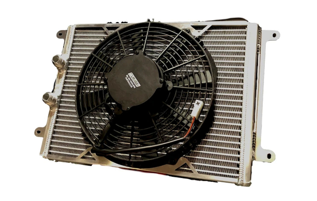 Fluidyne Oil Cooler w/Fan 17.5in L x 12.5in Tall W DUNDB-30404-SLM