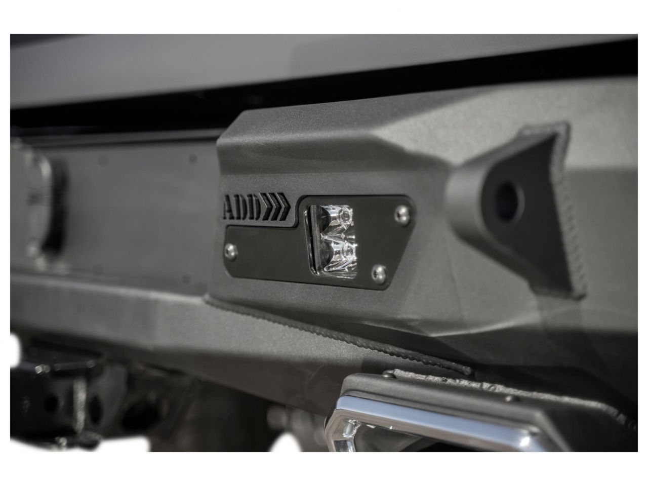 Addictive Desert Designs 2019 GMC 1500 Stealth Fighter Rear Bumper w/BlindSpot And Exhaust Tips