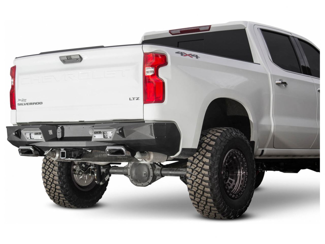 Addictive Desert Designs 2019 GMC 1500 Stealth Fighter Rear Bumper w/BlindSpot And Exhaust Tips