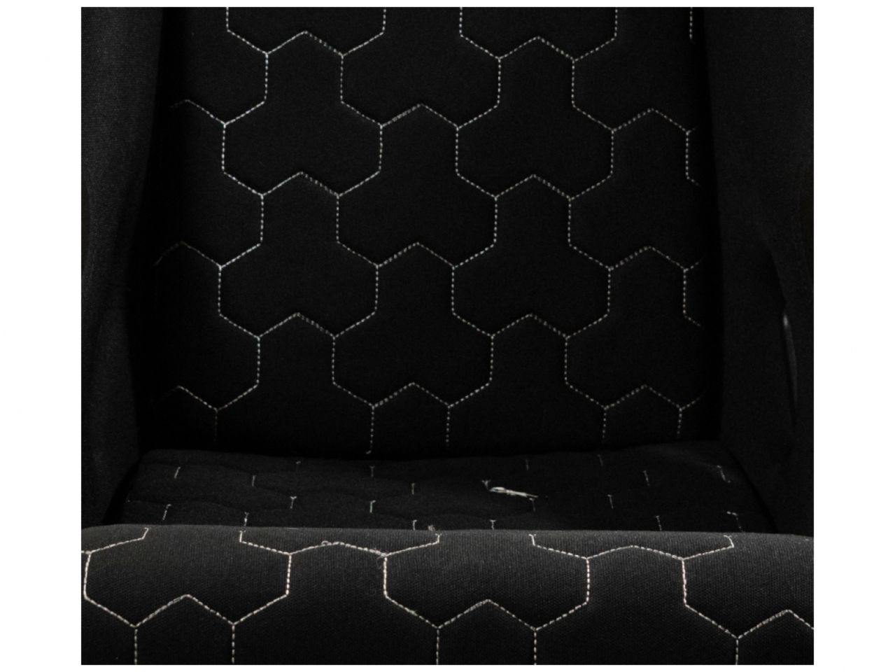 NRG FRP Bucket Seat Cushion- White Stitching Hex Geometric 3pcs Cushion