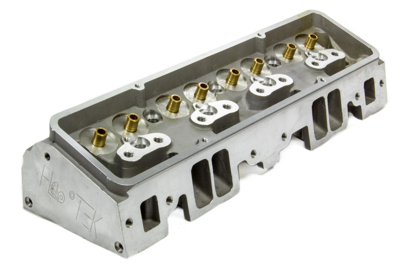 Flo-Tek SBC 180cc Alum Cyl Head 64cc 2.02/1.60 A/P Bare FTC101500