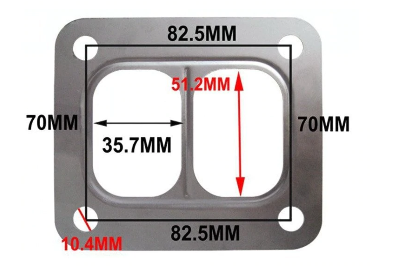 T4 Turbo Turbine Inlet Divided Gasket Stainless Steel 304 Gasket For T04 turbo HQ Turbo Inlet Gasket