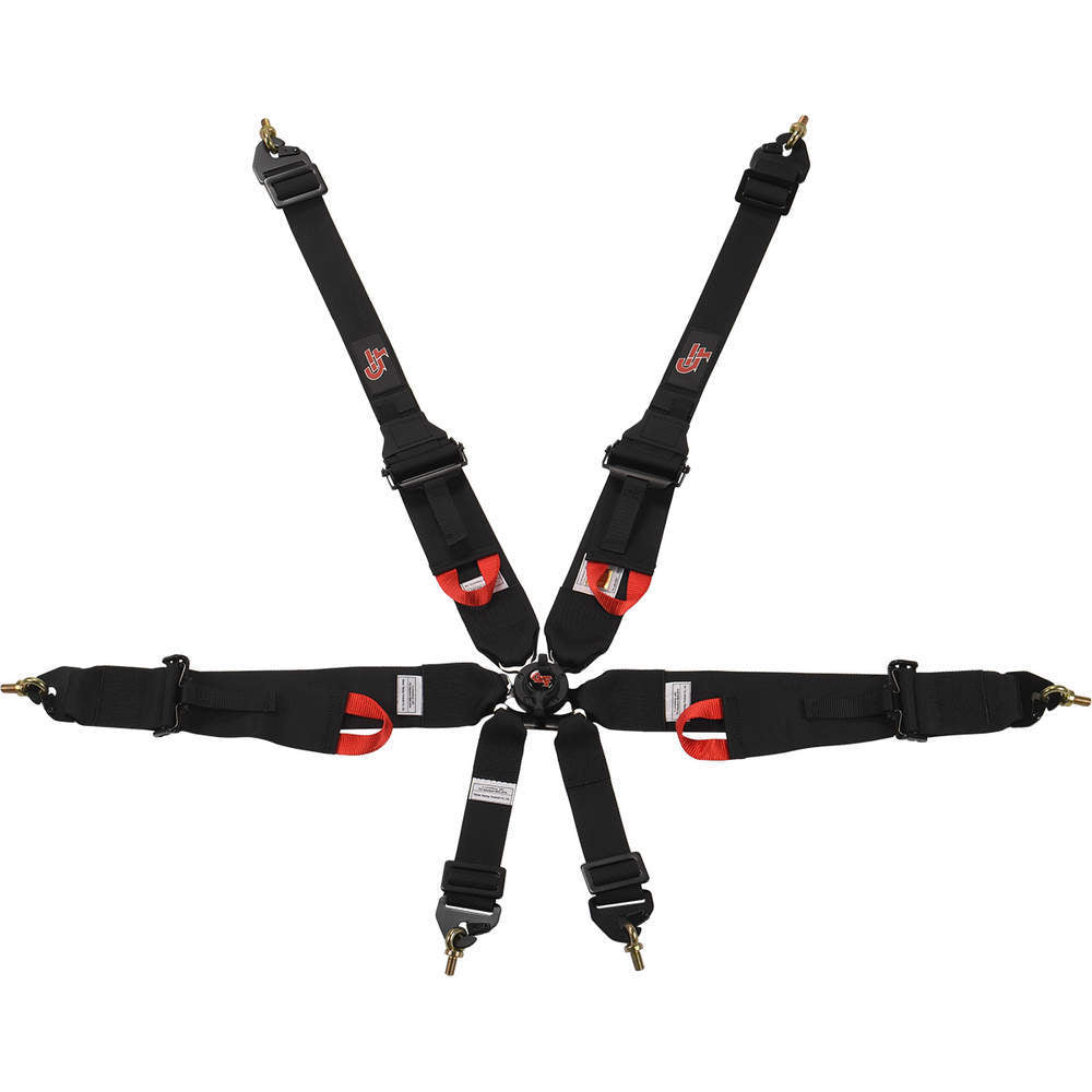 G-Force 6pt Harness Camlock HNR Indiv P/U Black FIA GFR7622BK