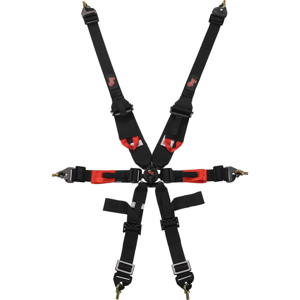 G-Force 6pt Harness Camlock Indiv Black Euro FIA GFR7623BK