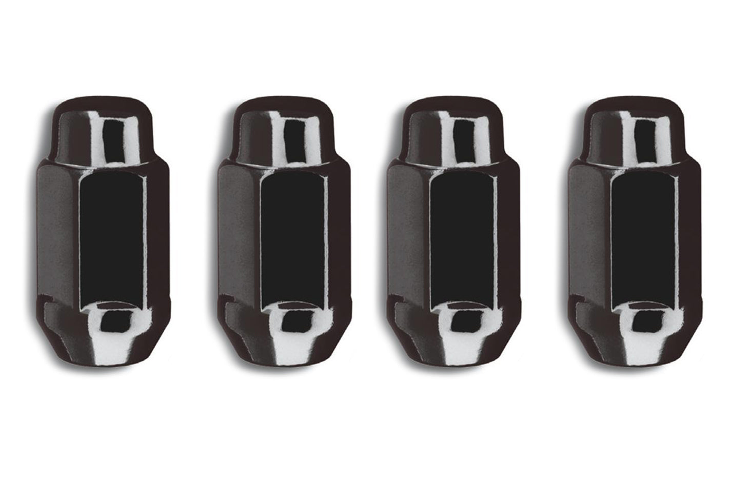 Gorilla 4 Lugnuts Acorn Bulge 14 mm x 1.5 Black X-Long GOR41147XLBC