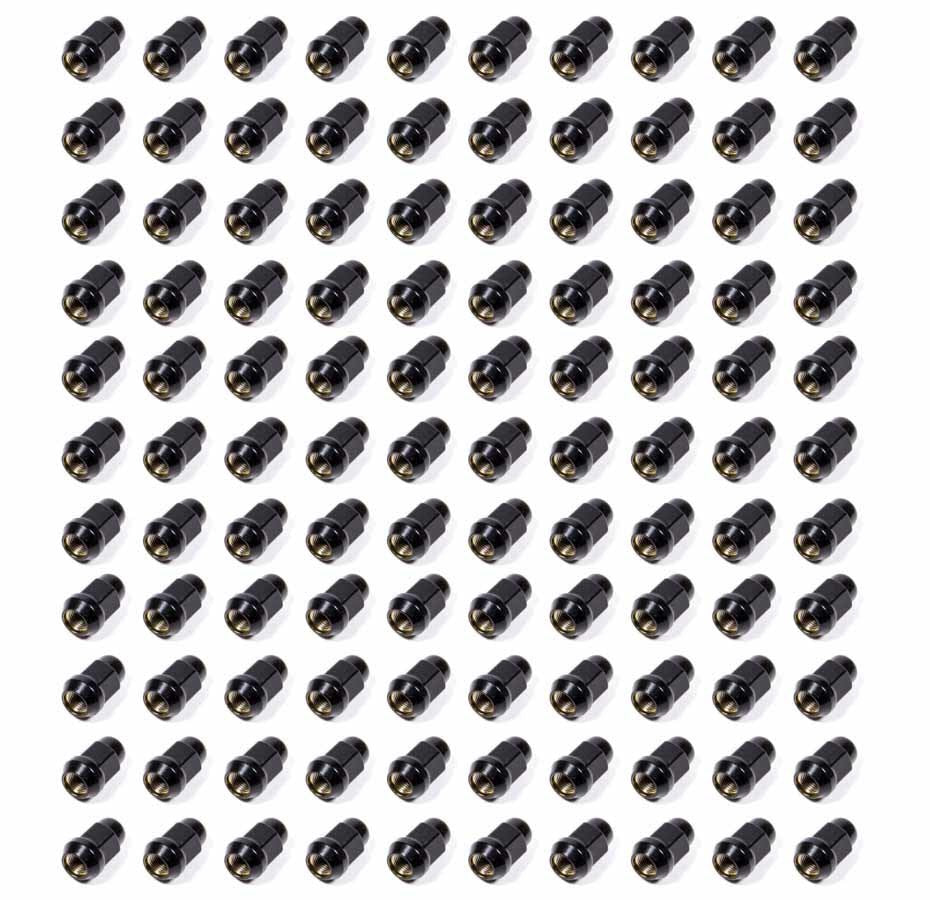 Gorilla 100 Lugnuts 1/2 Acorn Bulge 3/4in Hex Black GOR41188BC