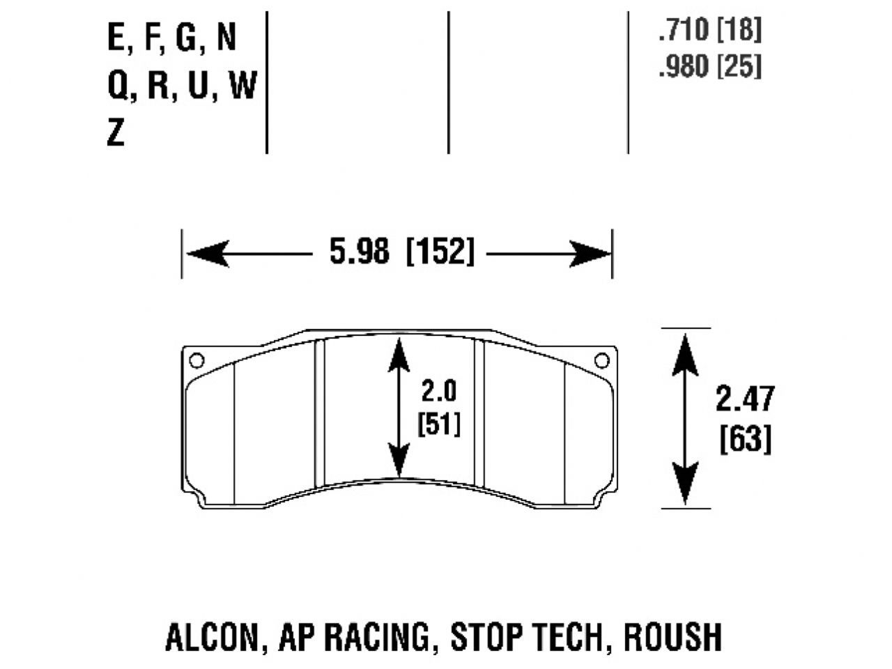 Hawk Brake Pads HB122Q.980 Item Image