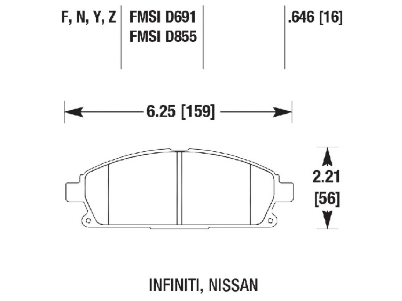 Hawk Brake Pads HB326N.646 Item Image