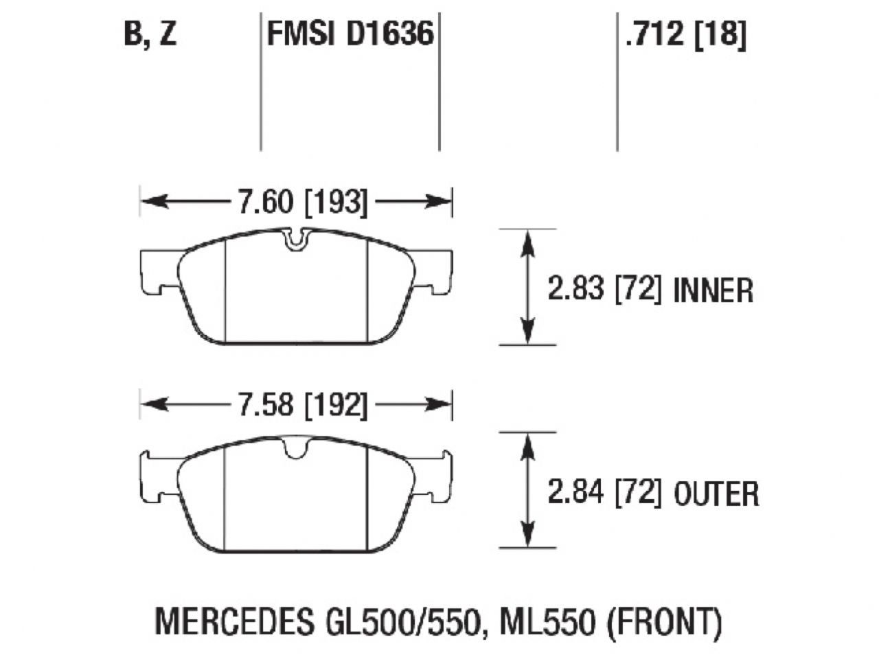 Hawk Brake Pads HB740B.712 Item Image