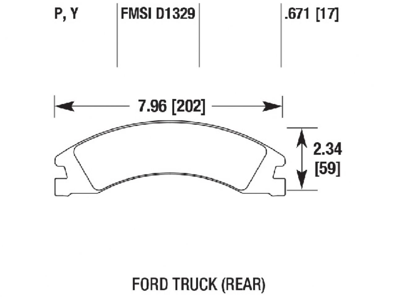 Hawk Brake Pads HB776P.671 Item Image