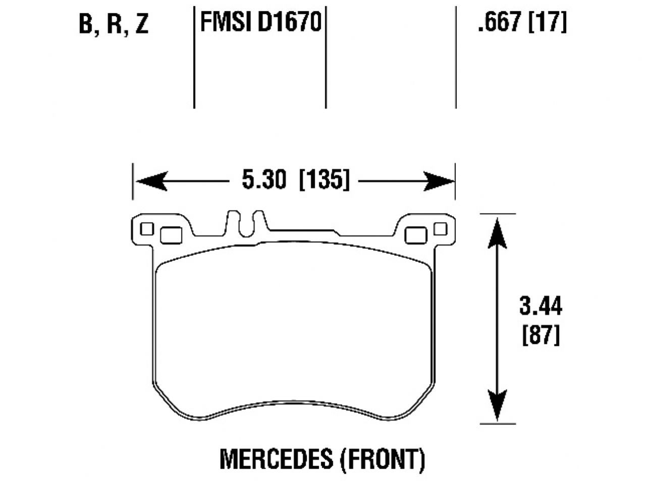 Hawk Brake Pads HB831R.667 Item Image