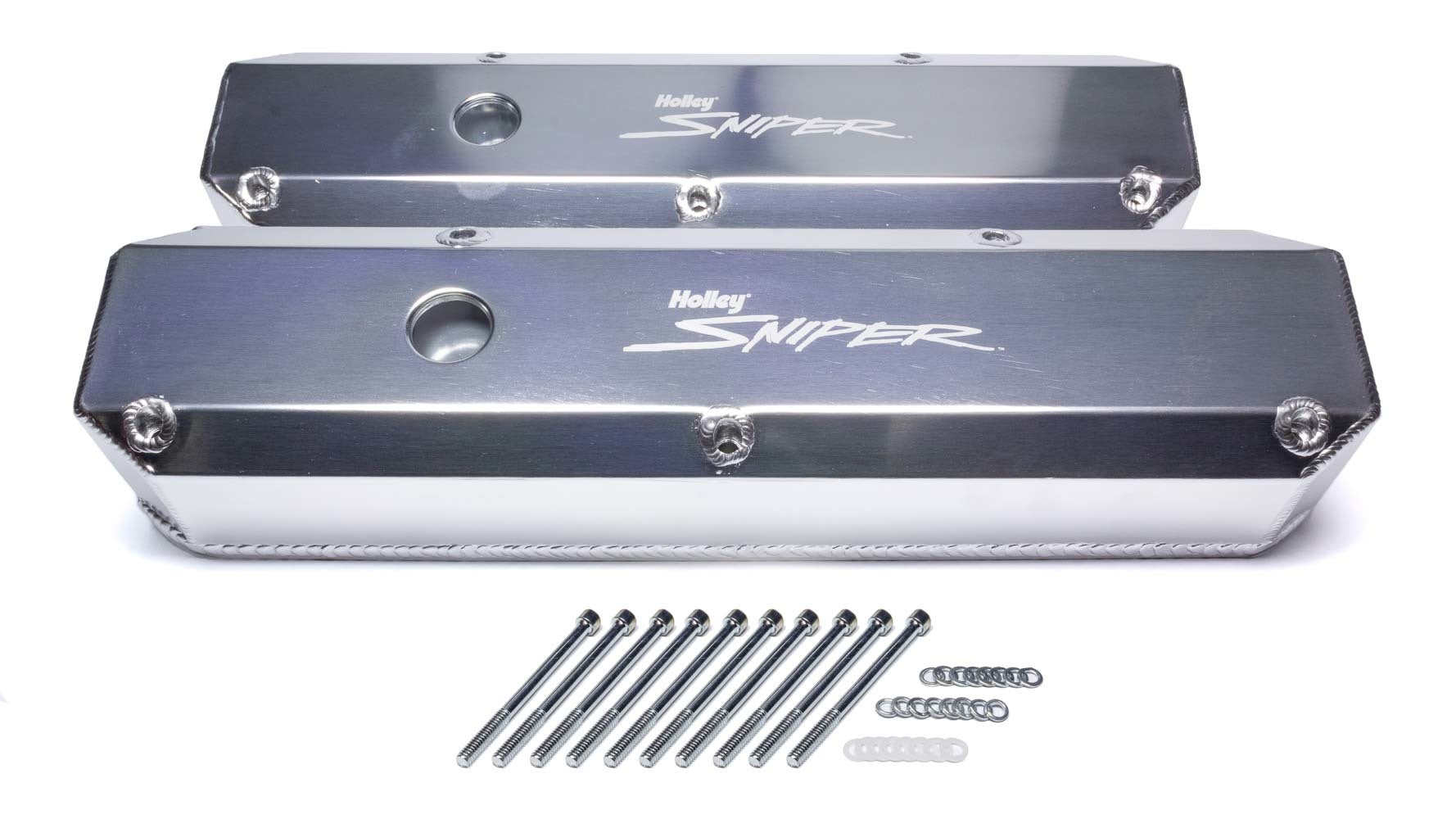Holley Sniper Fabricated Valve Covers SBM Tall 64-91 HLY890003