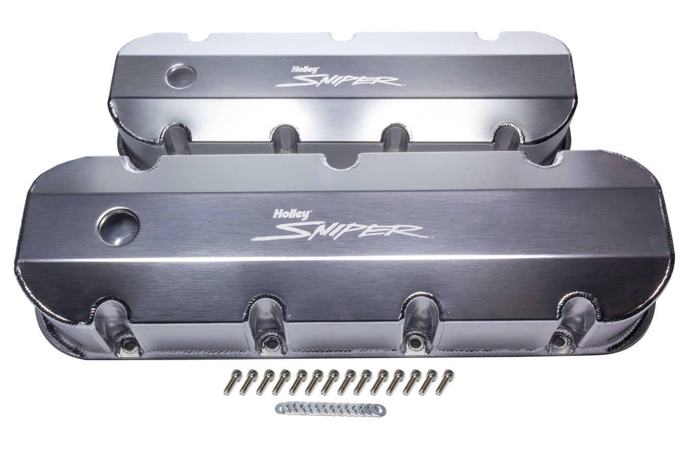 Holley Sniper Fabricated Valve Covers BBC Tall HLY890004