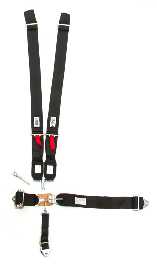 Hooker 5-Pt Harness System LL Ratchet Adj Black HRH51000