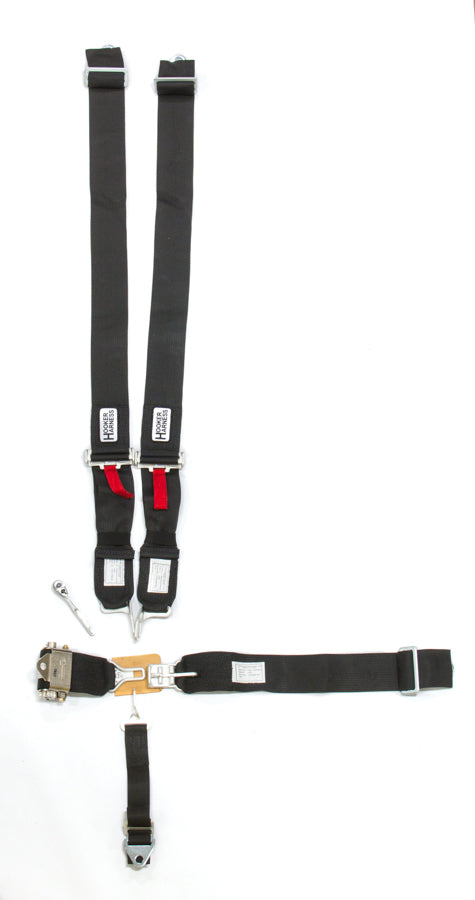 Hooker 5-pt Harness System LL USD Ratchet Adj Blk HRH53000
